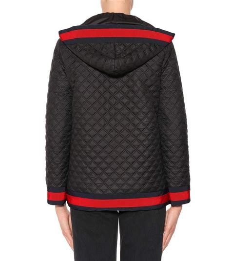 gucci fine wool dress|Gucci black diamond quilted coat.